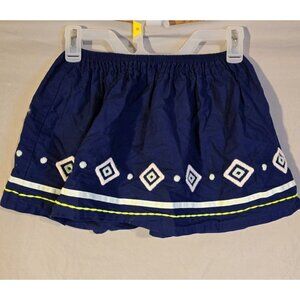 Gymboree Girls Circle Skirt Navy Girls Size 7 Cute Pattern